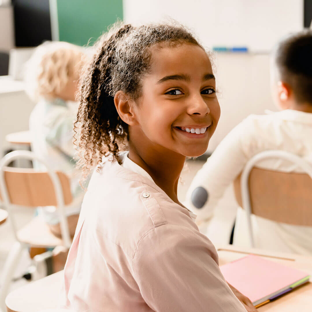 Young girl in classroom